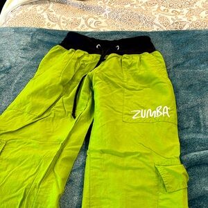 Vintage lime green Zumba cargo pants. Size L